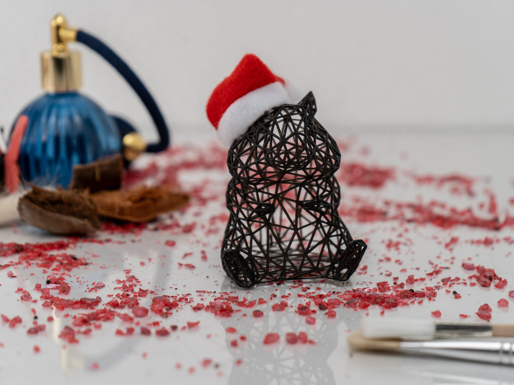 Cute Christmas hamster with hat-2