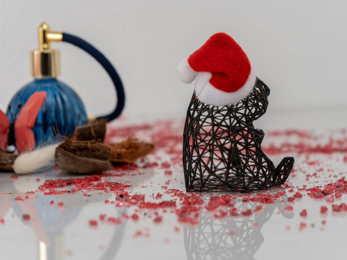 Cute Christmas hamster with hat-1