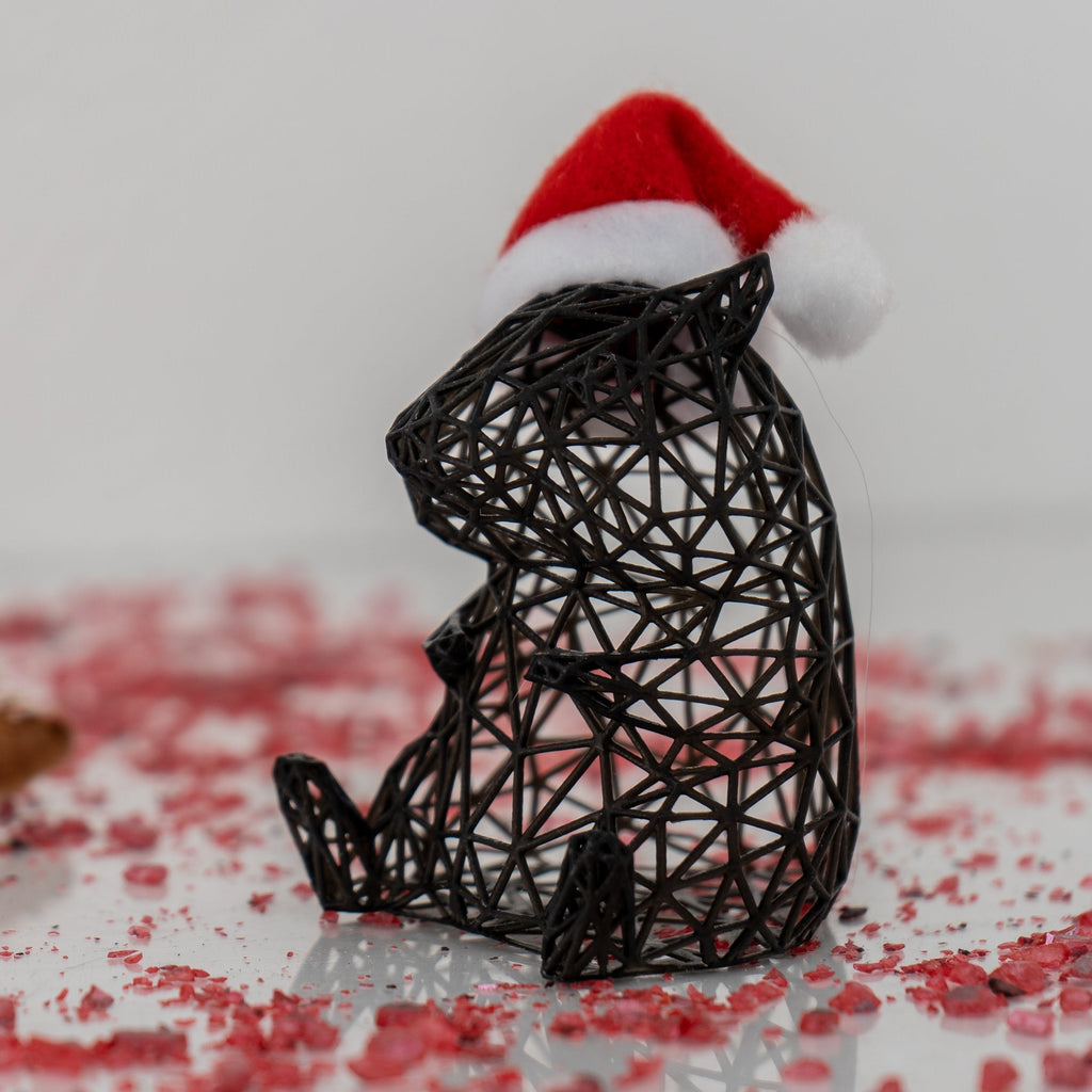 Cute Christmas hamster with hat-0
