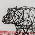 Line Art 3D Hippo Decor Sculpture-0