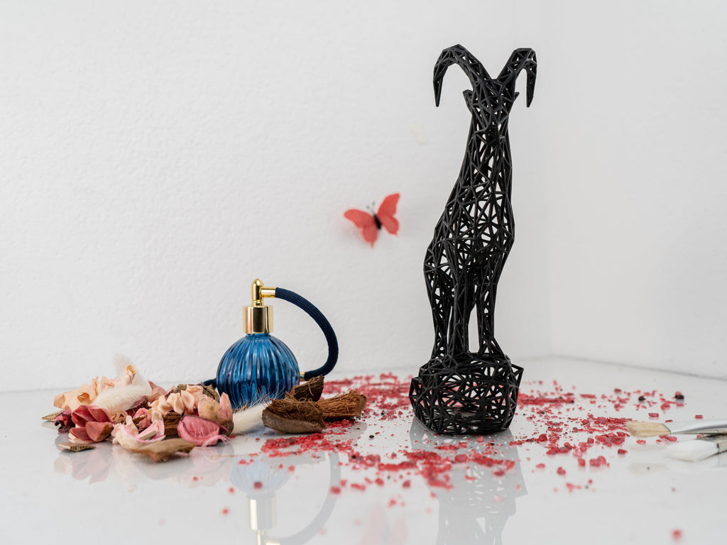 Geometric Capricorn Ibex Zodiac Sign Sculpture-4