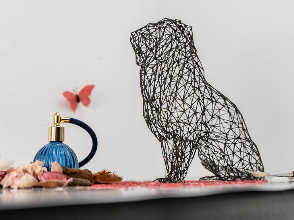 Majestic Lion Wire Art Sculpture-1