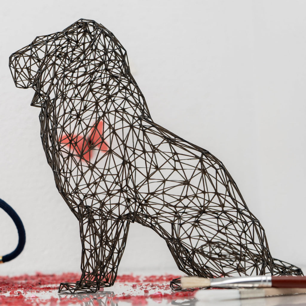Majestic Lion Wire Art Sculpture-0