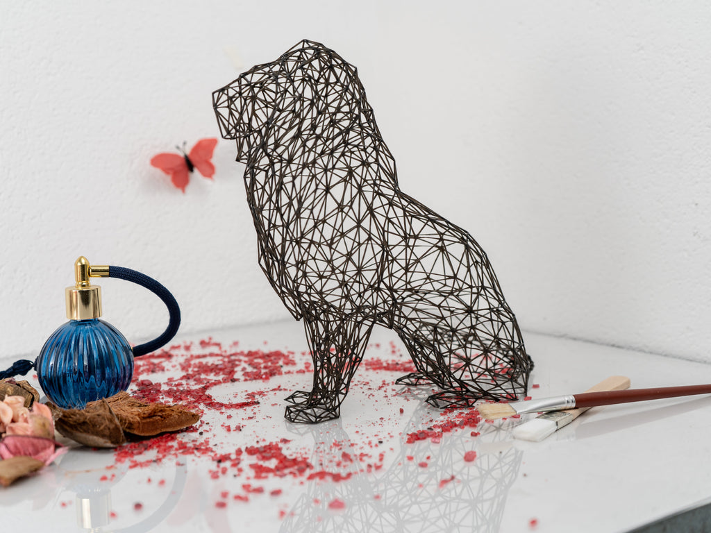 Majestic Lion Wire Art Sculpture-2
