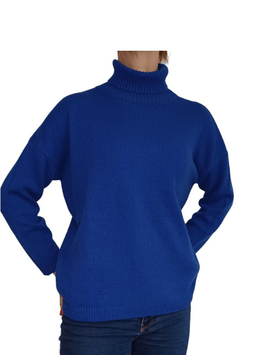 Maglia Donna Over Collo Alto Cashmere Rigenerato-8