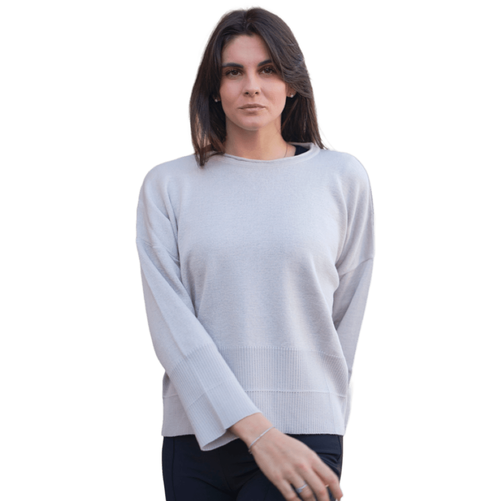 Maglia Donna Over Girocollo Lana Merino Extrafine