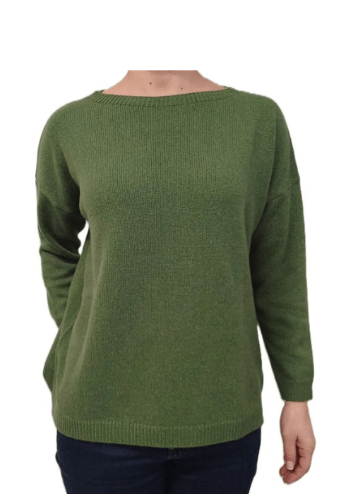 Maglia Donna Over Scollo Barca Cashmere Rigenerato-11
