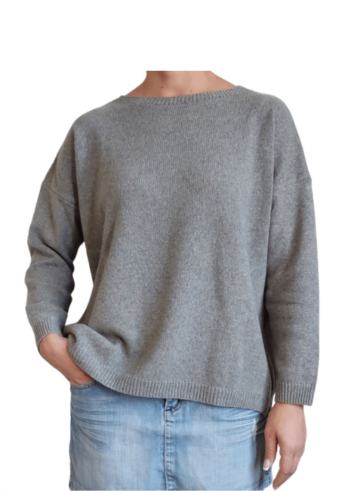 Maglia Donna Over Scollo Barca Cashmere Rigenerato-10