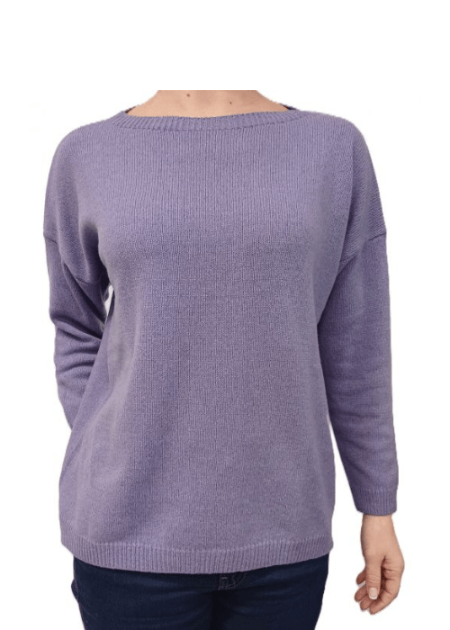 Maglia Donna Over Scollo Barca Cashmere Rigenerato-9
