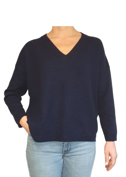 Maglia Donna Over Scollo a V Cashmere Rigenerato-6