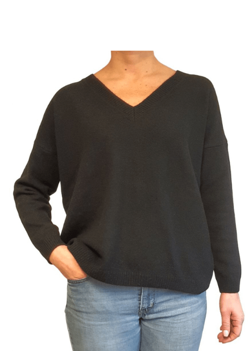 Maglia Donna Over Scollo a V Cashmere Rigenerato-10