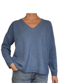 Maglia Donna Over Scollo a V Cashmere Rigenerato-5
