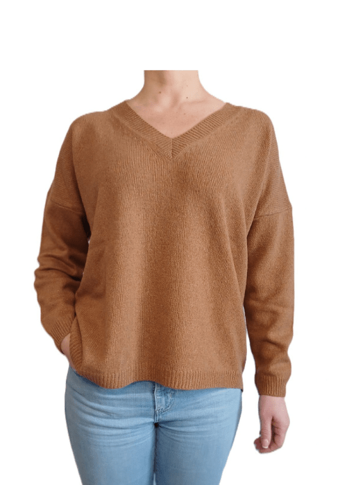 Maglia Donna Over Scollo a V Cashmere Rigenerato-7