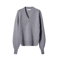 Maglia Donna Scollo a V Misto Cashmere Lana Merino e Seta