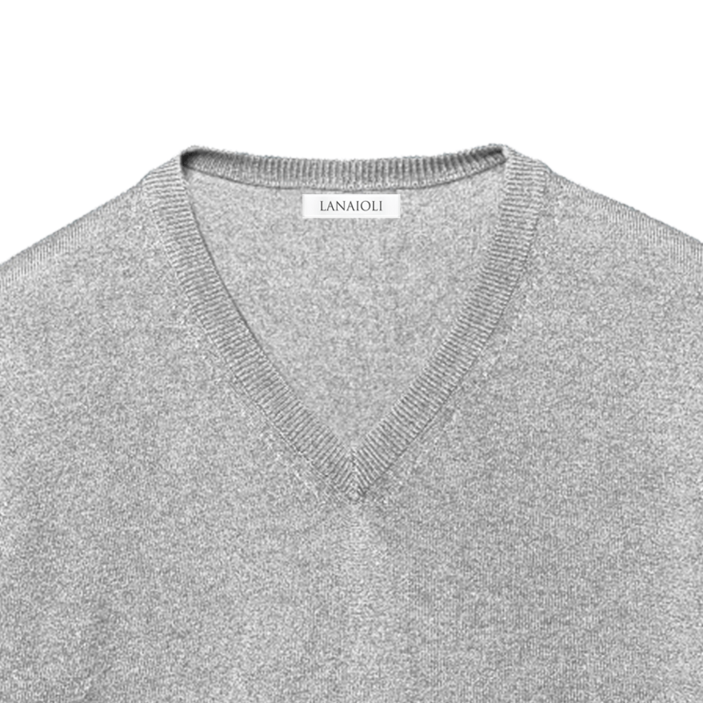 Maglia Uomo 100% Puro Cashmere Scollo a V-3