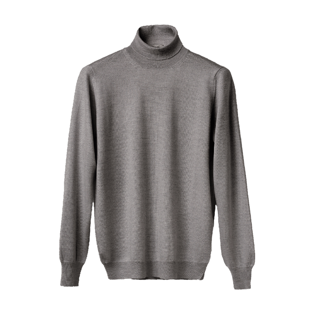 Maglia Uomo Dolcevita Cashmere Uomo, Seta e Lana Merino