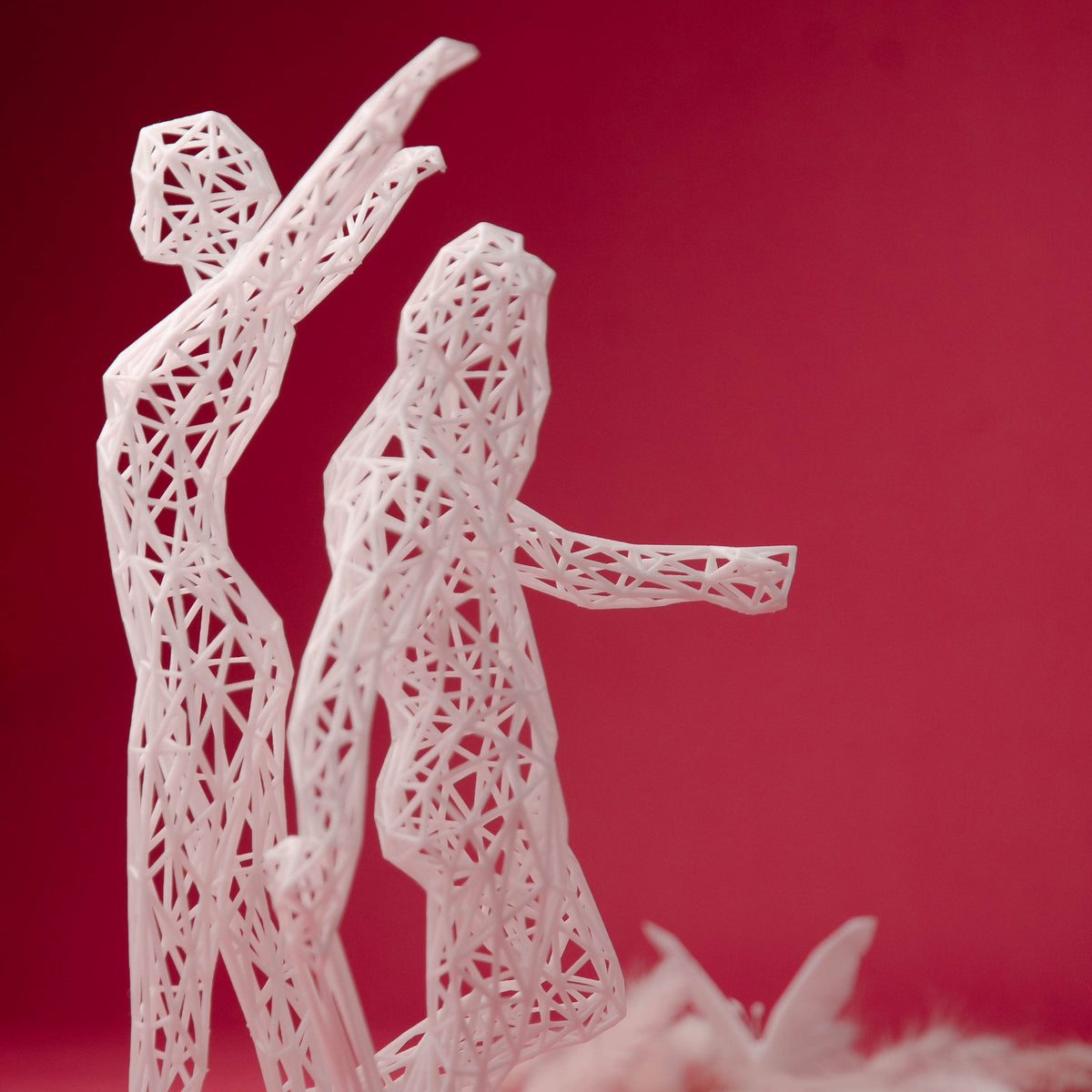 Gemini Decor Sculpture - 3D Grid Design Zodiac Art-0