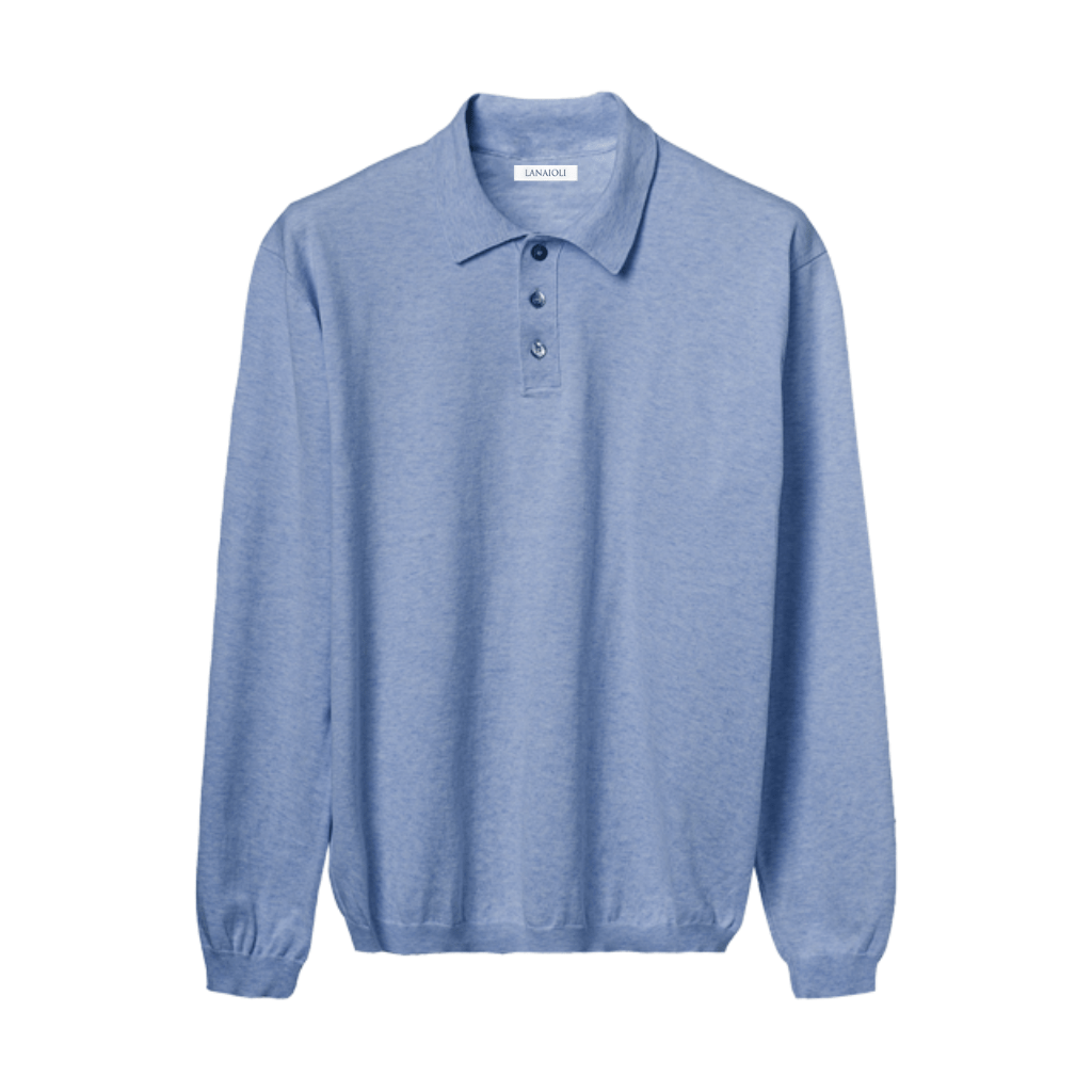 Polo Uomo Maniche Lunghe 100% Cotone ELS