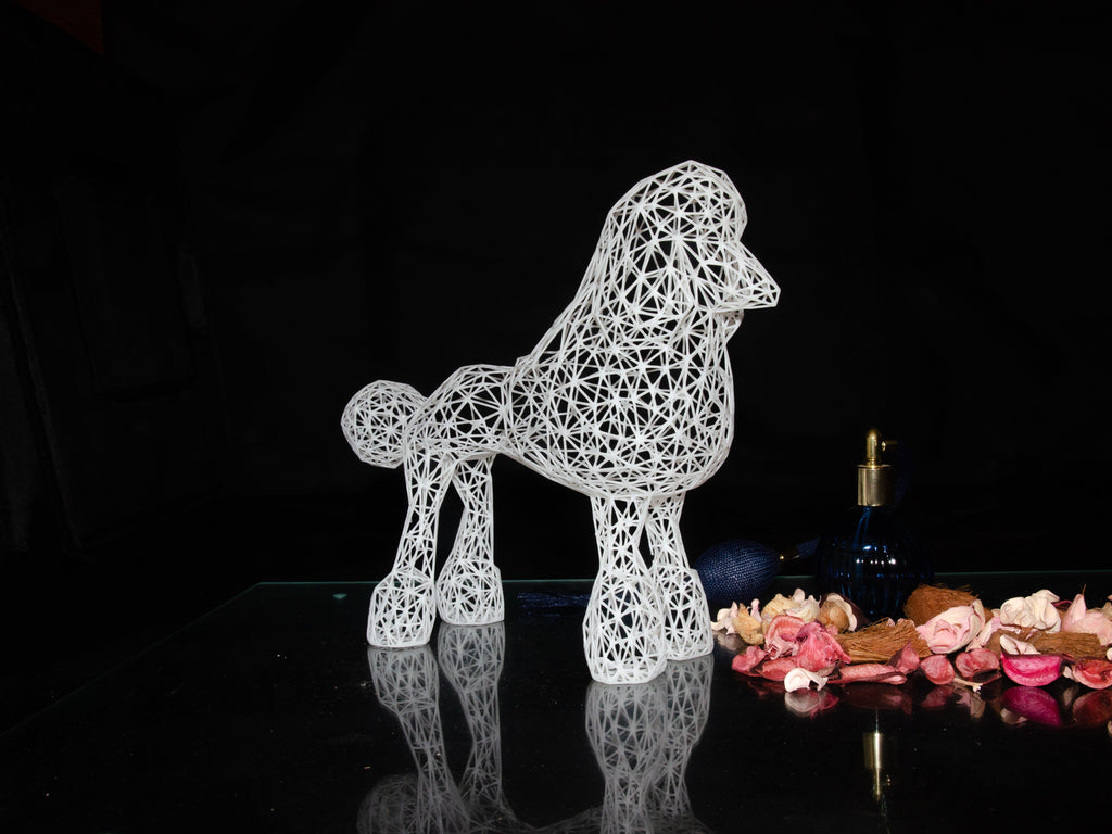 Elegant Wire Poodle Sculpture – Modern Dog Decor for Home and Office-1