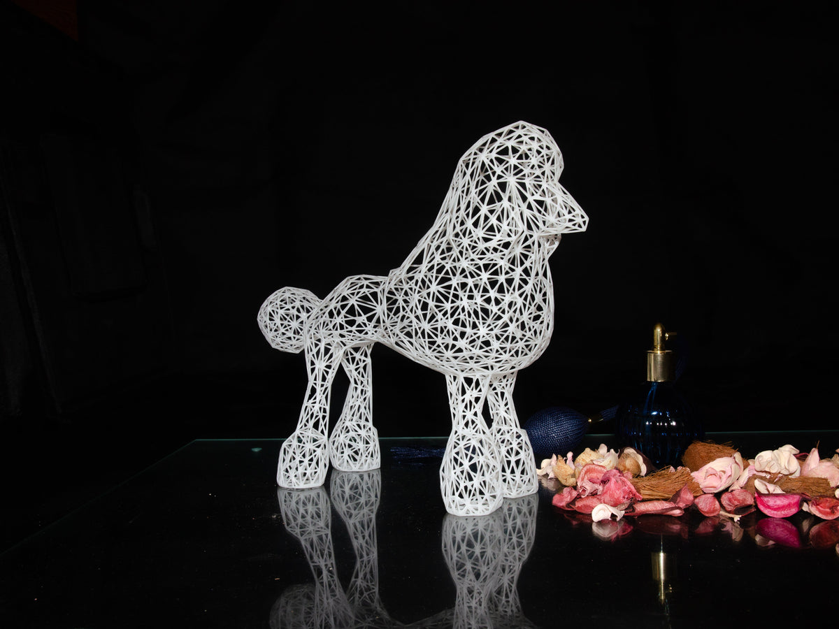 Elegant Wire Poodle Sculpture – Modern Dog Decor for Home and Office-1