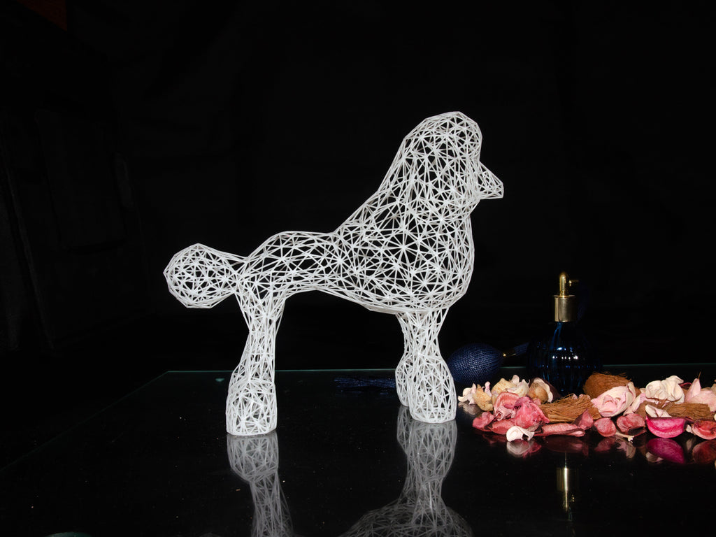 Elegant Wire Poodle Sculpture – Modern Dog Decor for Home and Office-3