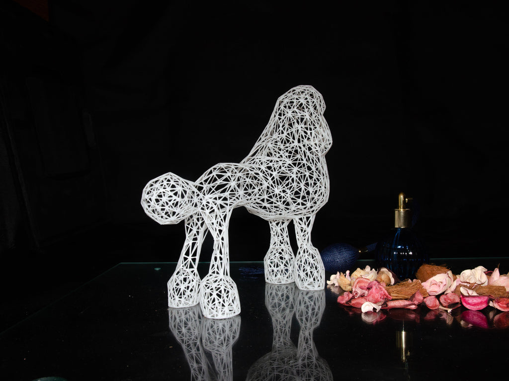 Elegant Wire Poodle Sculpture – Modern Dog Decor for Home and Office-2