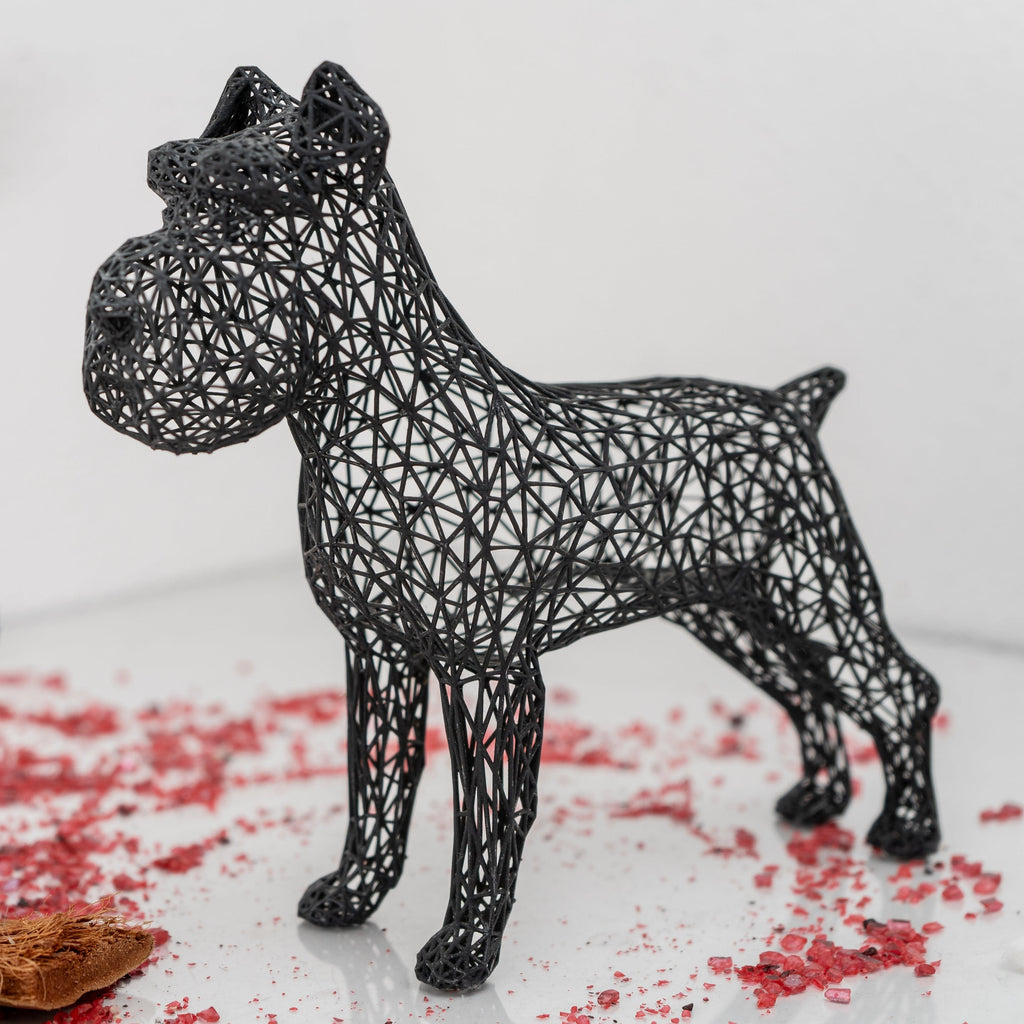 Miniature Schnauzer Wireframe Sculpture-0