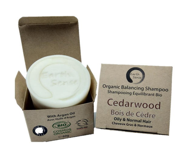 Organic Certified Balancing Solid Shampoo - Cedarwood - Oily & All Hair Types 60g-6