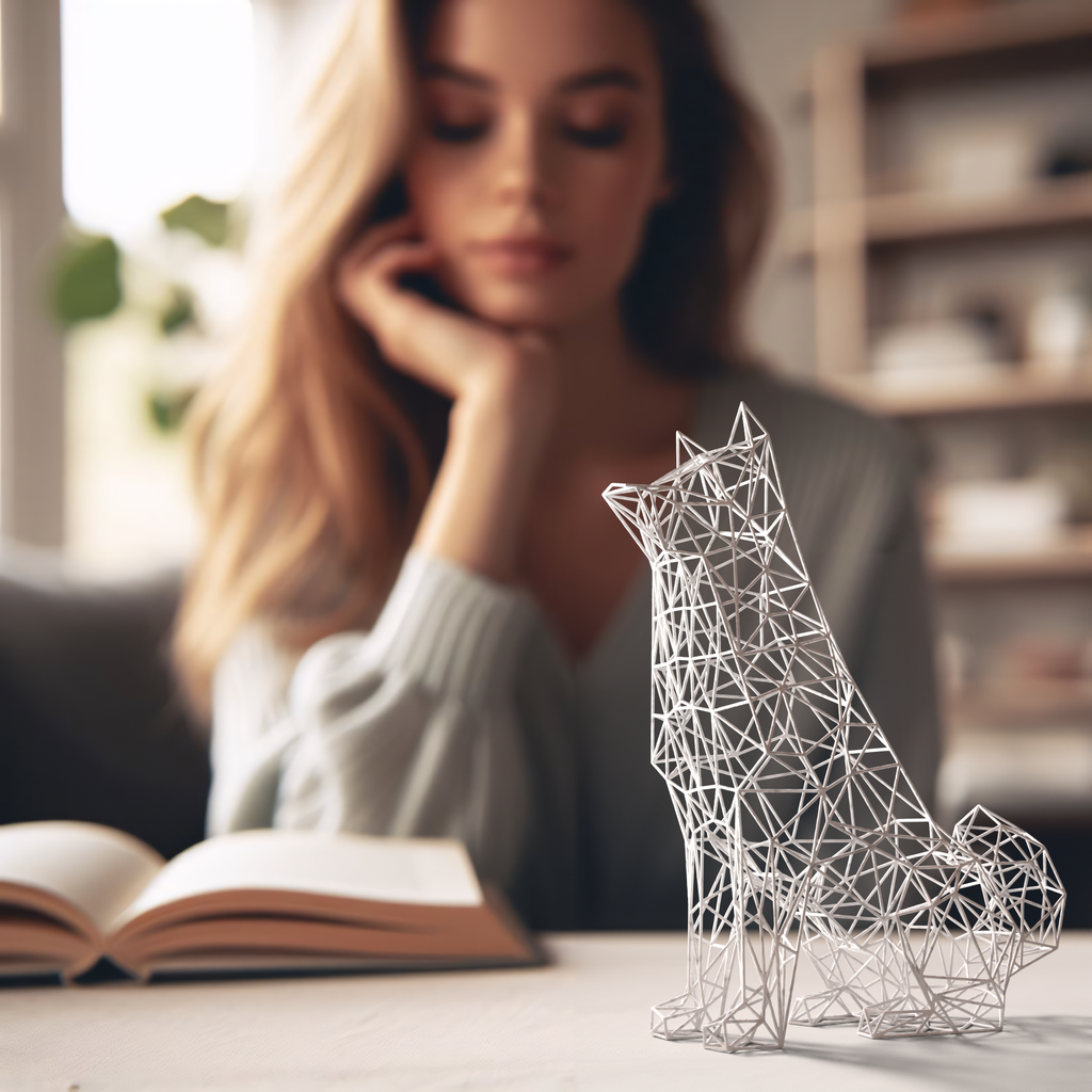 Adorable Akita Dog Sculpture-4