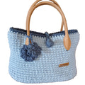 Borsa con manici in cuoio cotone riciclato-0