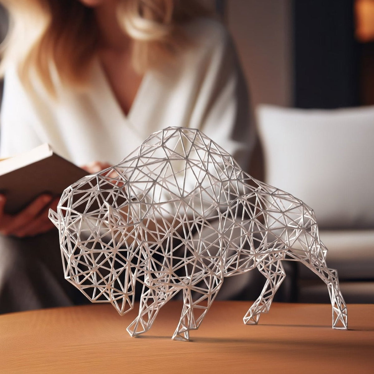 Buffalo Decor Sculpture-0