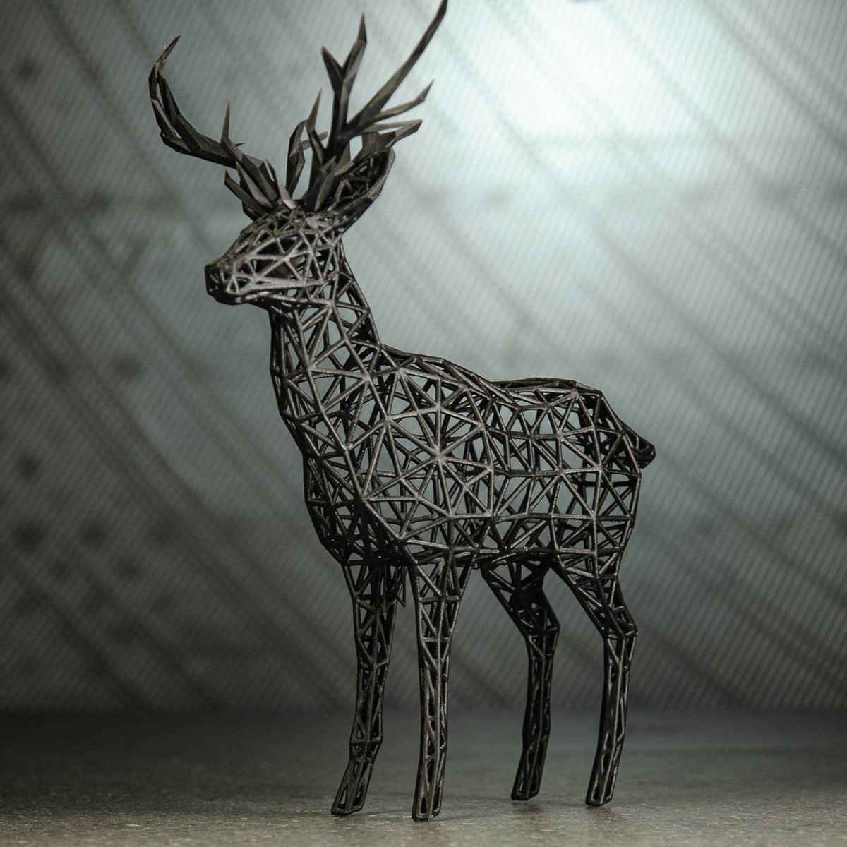 Wire Deer Sculpture-0