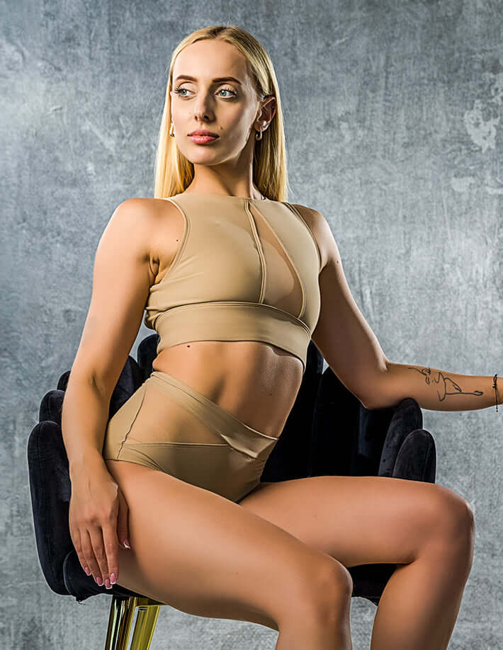 Mesh Sports Bra for Pole Dancing & Yoga – Rachel-9