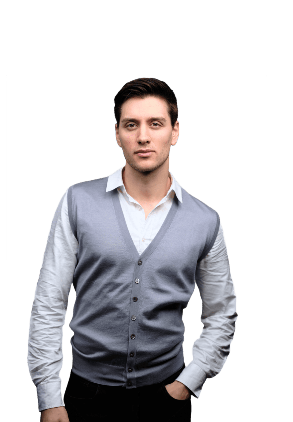 Gilet Uomo Misto Cashmere e Seta