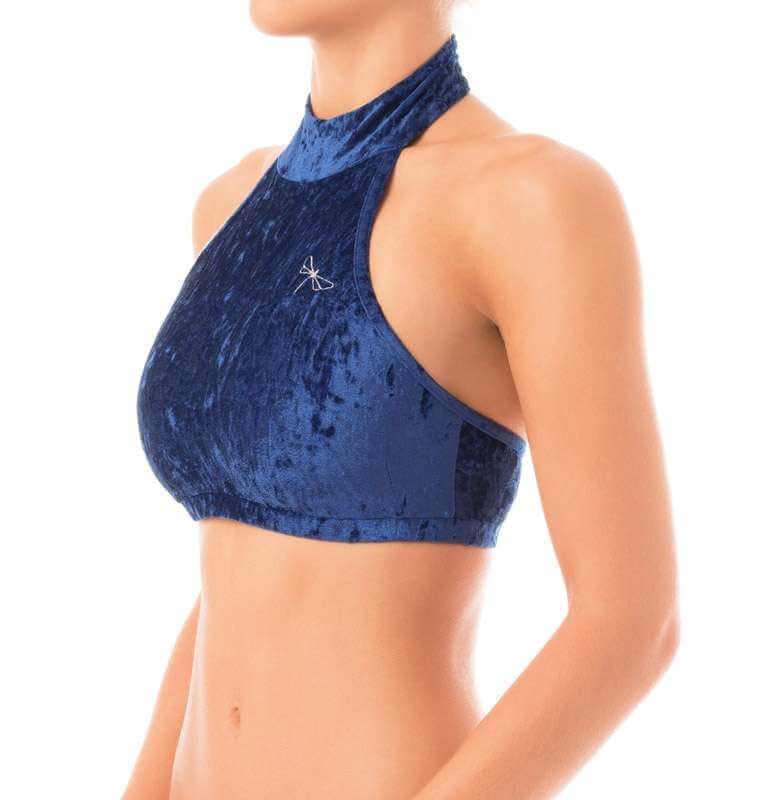 Velvet Halter Top Sports Bra – Lisette-11