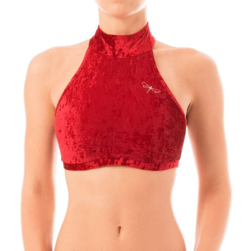 Velvet Halter Top Sports Bra – Lisette-12