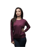 Maglia Donna a Coste Girocollo in Lana Merino-0