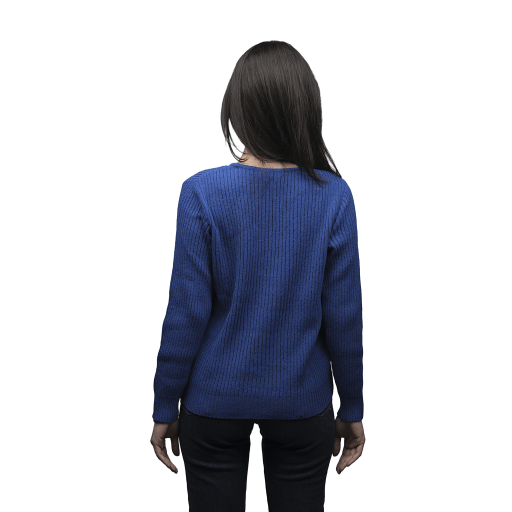 Maglia Donna a Coste Girocollo Lana Merino Filiera Corta-3