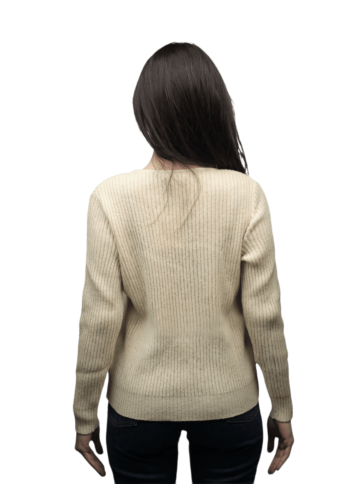 Maglia Donna a Coste Girocollo Lana Merino Filiera Corta-1