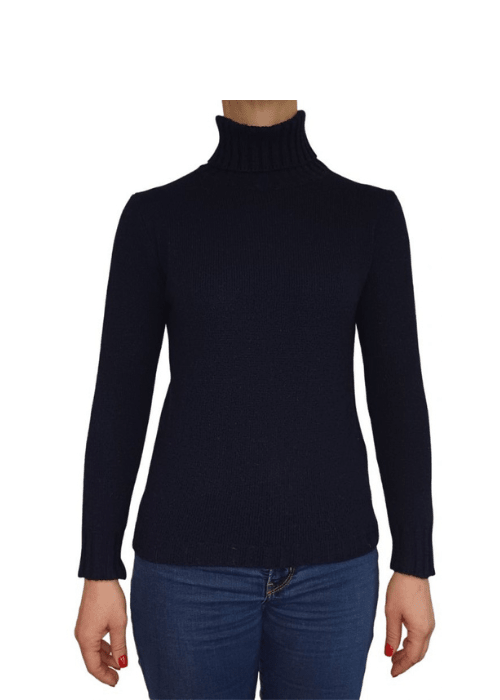 Maglia Donna Collo Alto Cashmere Rigenerato