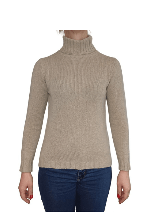 Maglia Donna Collo Alto Cashmere Rigenerato