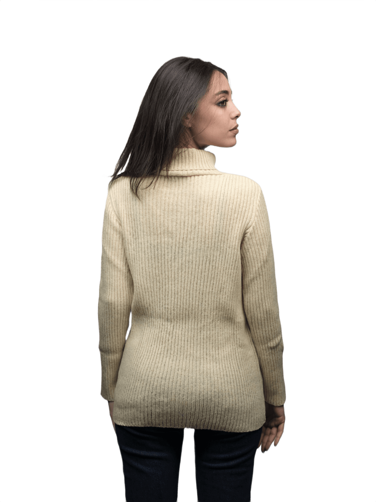 Maglia Donna Collo Alto Lana Merino Filiera Corta-3