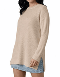 Maglia Donna Over a Coste Girocollo in Cashmere Rigenerato-1