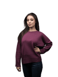 Maglia Donna Over Girocollo Lana Merino Extrafine