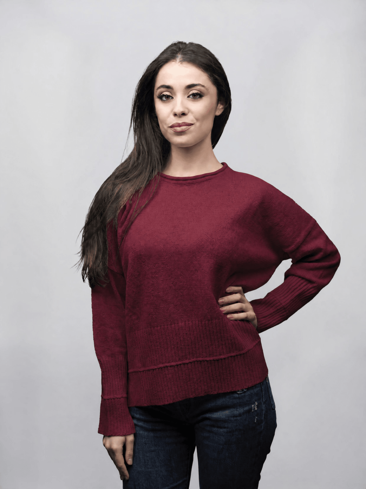 Maglia Donna Over Girocollo Lana Merino Filiera Corta-5