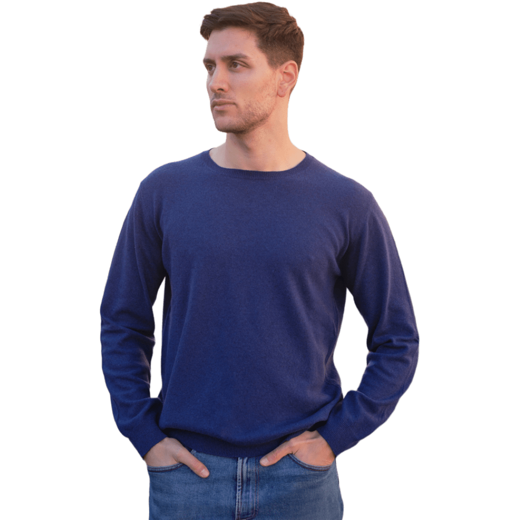 Maglia Uomo Calata in Cashmere Rigenerato Girocollo-4