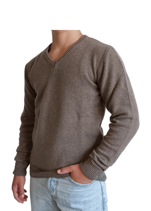 Maglia Uomo Collo a V in Cashmere Rigenerato-5
