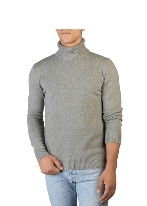 Maglia Uomo Collo Alto Cashmere Rigenerato-4