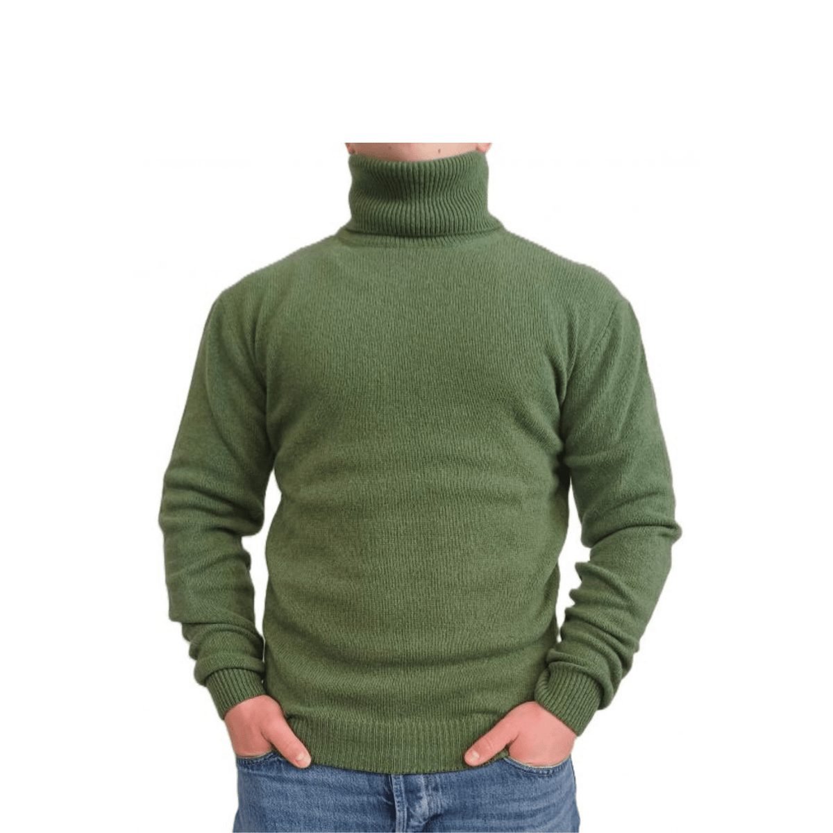 Maglia Uomo Collo Alto Cashmere Rigenerato-7