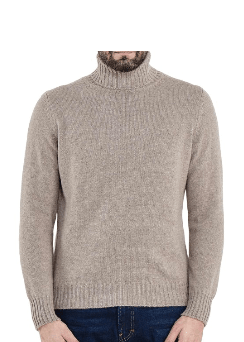 Maglia Uomo Collo Alto Cashmere Rigenerato-6
